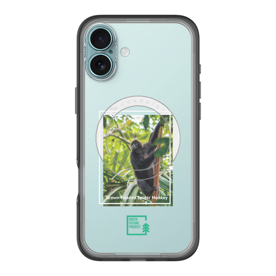 Slim Protection Premium Case with MagSafe［ Green Future Project - Brown-headed Spider Monkey ］