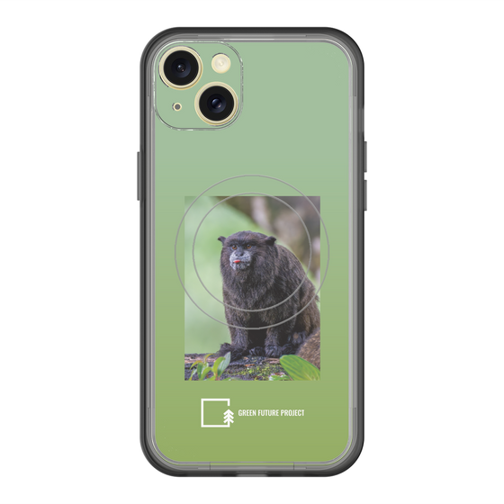 Slim Protection Premium Case with MagSafe［ Green Future Project - Black-mantled Tamarin ］