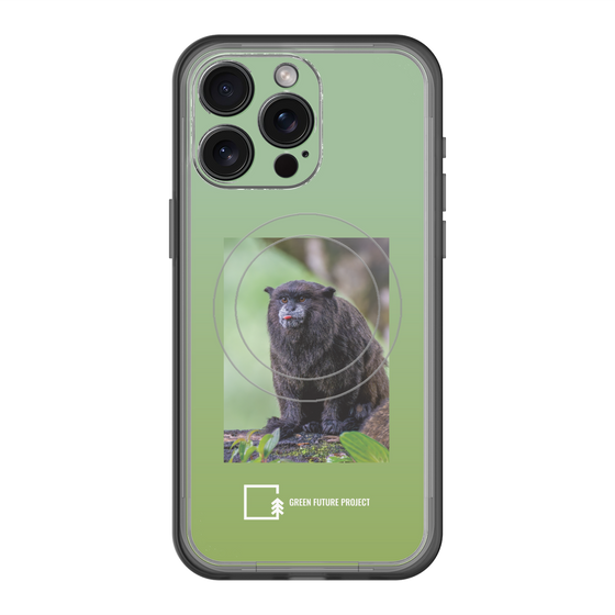 Slim Protection Premium Case with MagSafe［ Green Future Project - Black-mantled Tamarin ］