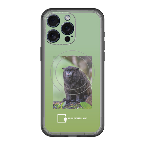 Slim Protection Premium Case with MagSafe［ Green Future Project - Black-mantled Tamarin ］