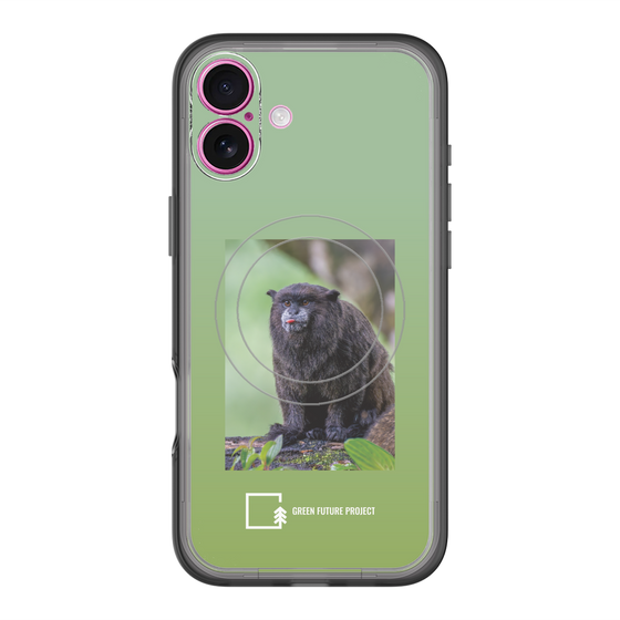 Slim Protection Premium Case with MagSafe［ Green Future Project - Black-mantled Tamarin ］