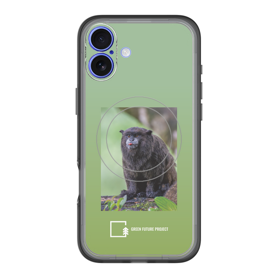 Slim Protection Premium Case with MagSafe［ Green Future Project - Black-mantled Tamarin ］