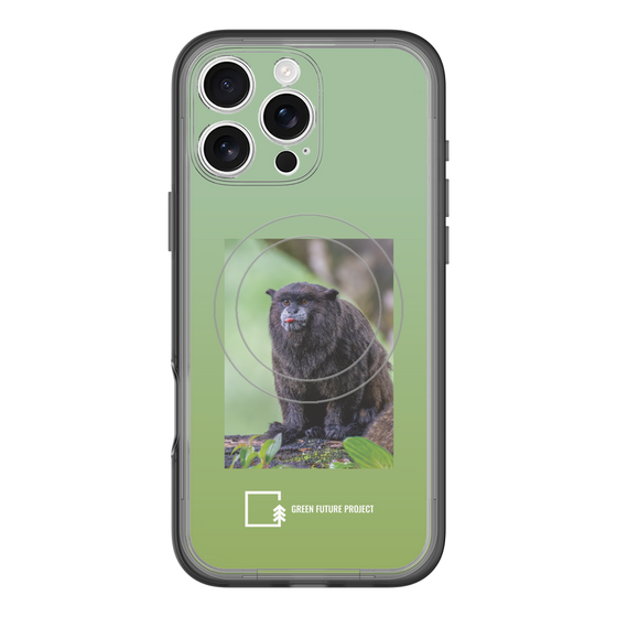 Slim Protection Premium Case with MagSafe［ Green Future Project - Black-mantled Tamarin ］