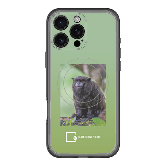 Slim Protection Premium Case with MagSafe［ Green Future Project - Black-mantled Tamarin ］