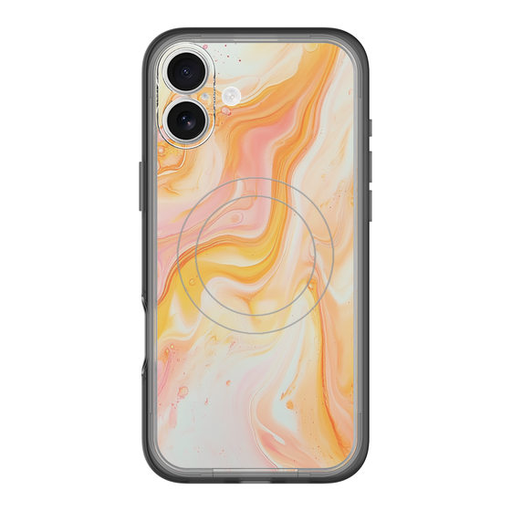 Slim Protection Premium Case with MagSafe［ Color Rain - Original - Tangerine Mist ］