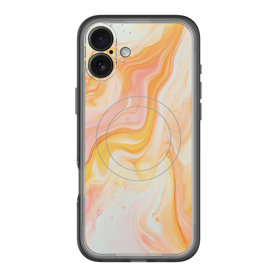 Slim Protection Premium Case with MagSafe［ Color Rain - Original - Tangerine Mist ］