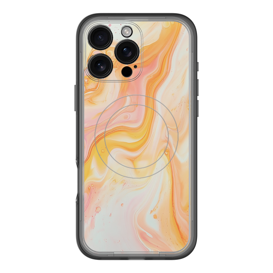 Slim Protection Premium Case with MagSafe［ Color Rain - Original - Tangerine Mist ］