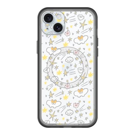 Slim Protection Premium Case with MagSafe［ Mokumoku-chan - Stars ］