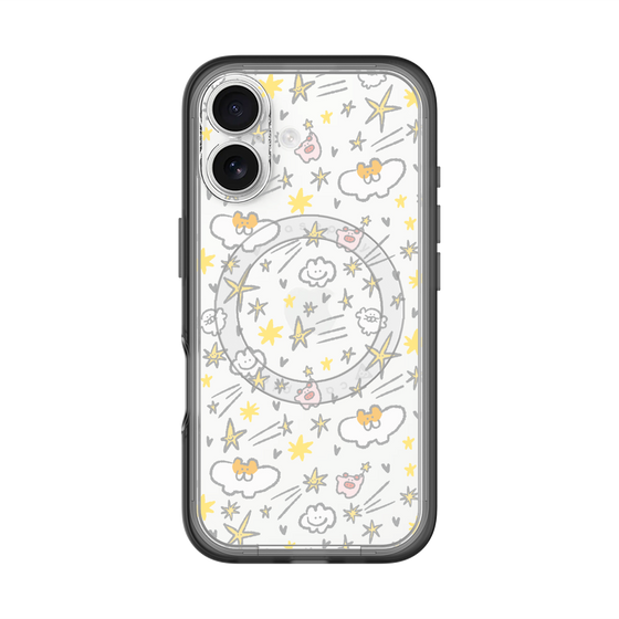Slim Protection Premium Case with MagSafe［ Mokumoku-chan - Stars ］