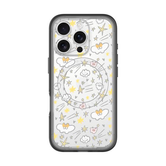 Slim Protection Premium Case with MagSafe［ Mokumoku-chan - Stars ］
