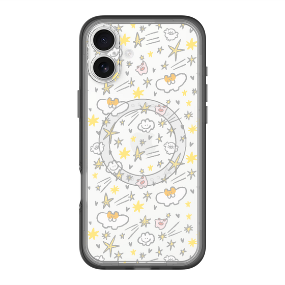 Slim Protection Premium Case with MagSafe［ Mokumoku-chan - Stars ］