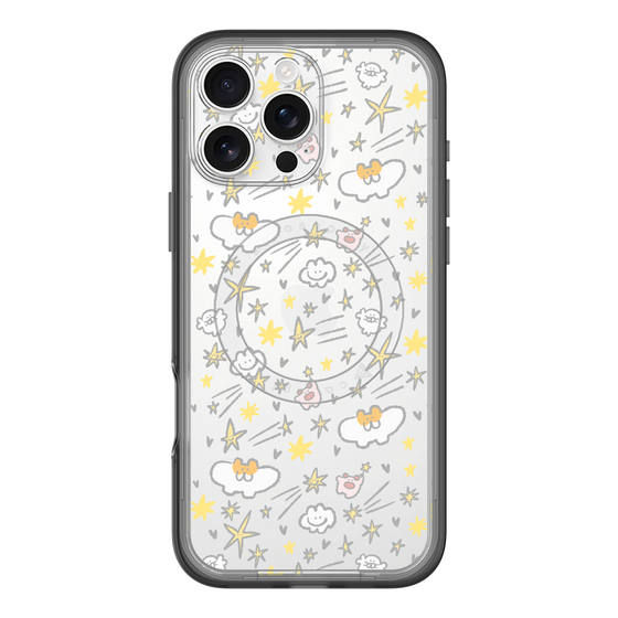 Slim Protection Premium Case with MagSafe［ Mokumoku-chan - Stars ］
