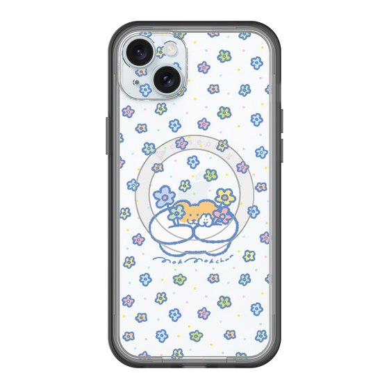 Slim Protection Premium Case with MagSafe［ Mokumoku-chan - Flowers ］