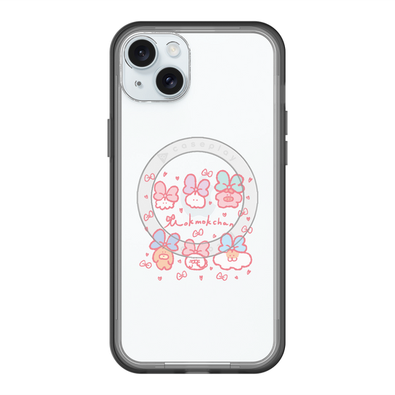 Slim Protection Premium Case with MagSafe［ Mokumoku-chan - Ribbons ］