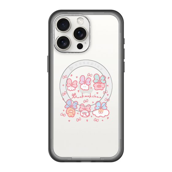 Slim Protection Premium Case with MagSafe［ Mokumoku-chan - Ribbons ］