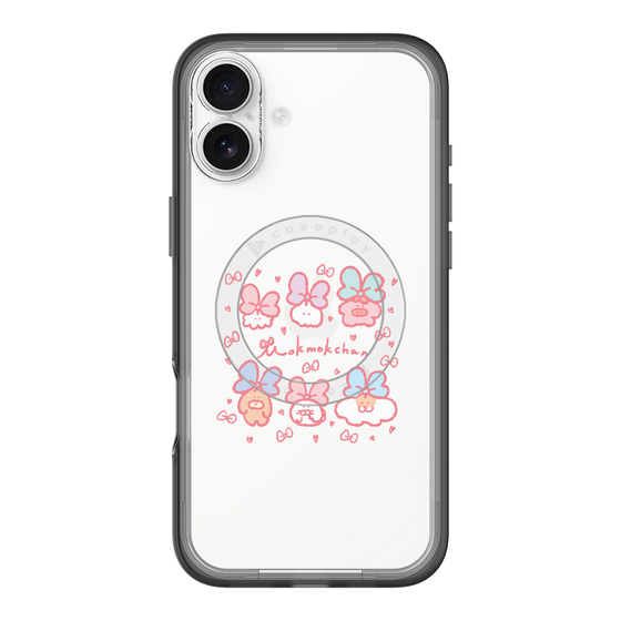 Slim Protection Premium Case with MagSafe［ Mokumoku-chan - Ribbons ］