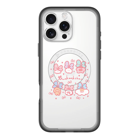 Slim Protection Premium Case with MagSafe［ Mokumoku-chan - Ribbons ］