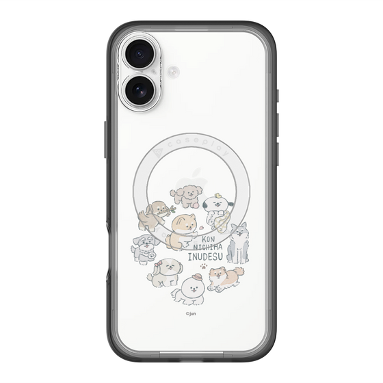 Slim Protection Premium Case with MagSafe［ Hello, It's Dog - All Together - Clear ］