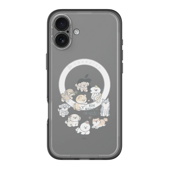 Slim Protection Premium Case with MagSafe［ Hello, It's Dog - All Together - Clear ］