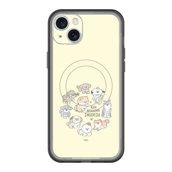 Slim Protection Premium Case with MagSafe［ Hello, It's Dog - All Together - Beige ］