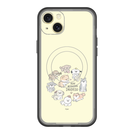 Slim Protection Premium Case with MagSafe［ Hello, It's Dog - All Together - Beige ］