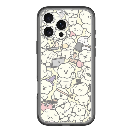 Slim Protection Premium Case with MagSafe［ Mossari Mosao - Fluffy - Beige ］