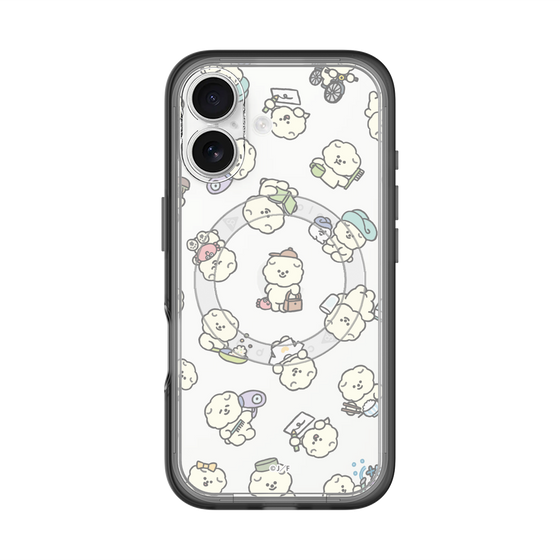 Slim Protection Premium Case with MagSafe［ Mossari Mosao - Lots of Mosao - Clear ］