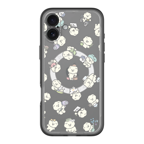 Slim Protection Premium Case with MagSafe［ Mossari Mosao - Lots of Mosao - Clear ］