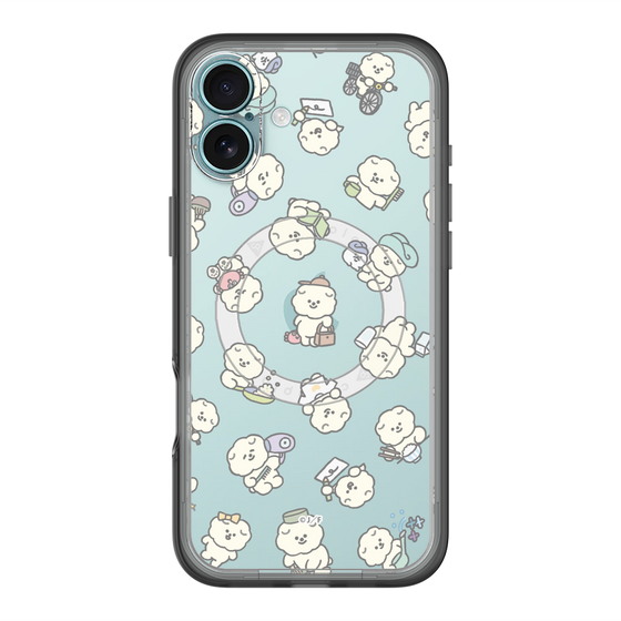 Slim Protection Premium Case with MagSafe［ Mossari Mosao - Lots of Mosao - Clear ］