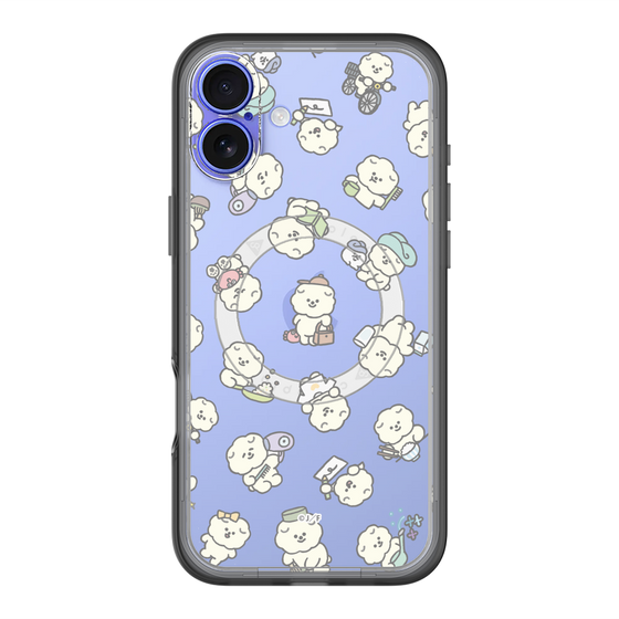 Slim Protection Premium Case with MagSafe［ Mossari Mosao - Lots of Mosao - Clear ］