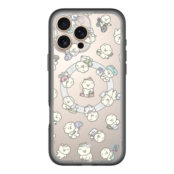 Slim Protection Premium Case with MagSafe［ Mossari Mosao - Lots of Mosao - Clear ］