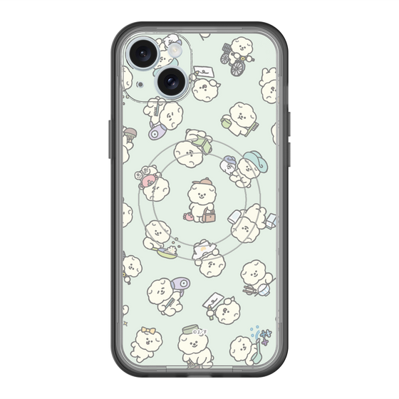 Slim Protection Premium Case with MagSafe［ Mossari Mosao - Lots of Mosao - Green ］