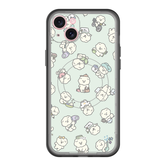 Slim Protection Premium Case with MagSafe［ Mossari Mosao - Lots of Mosao - Green ］