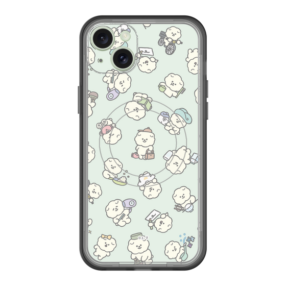 Slim Protection Premium Case with MagSafe［ Mossari Mosao - Lots of Mosao - Green ］