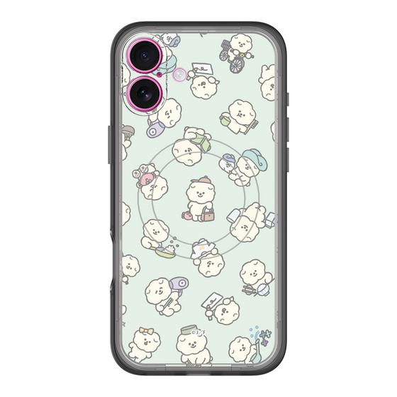 Slim Protection Premium Case with MagSafe［ Mossari Mosao - Lots of Mosao - Green ］