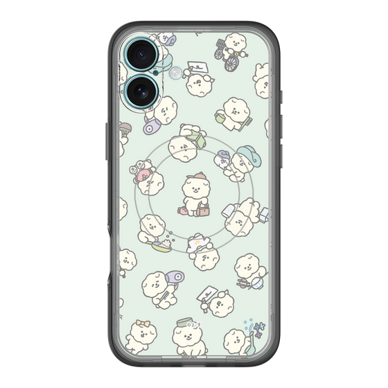 Slim Protection Premium Case with MagSafe［ Mossari Mosao - Lots of Mosao - Green ］