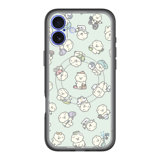 Slim Protection Premium Case with MagSafe［ Mossari Mosao - Lots of Mosao - Green ］
