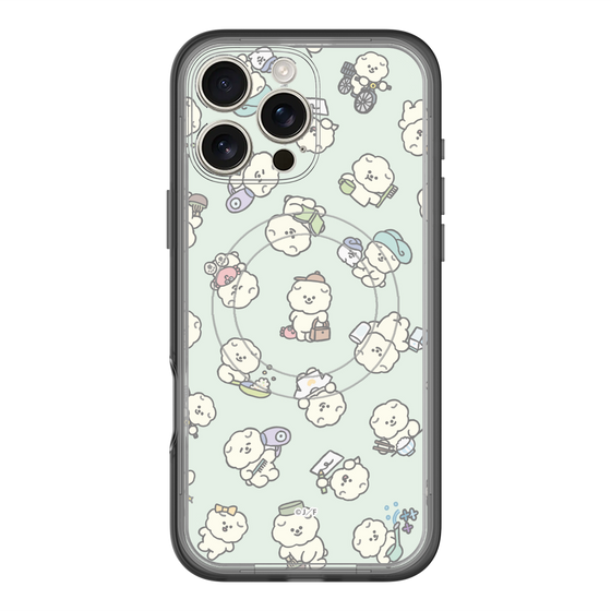 Slim Protection Premium Case with MagSafe［ Mossari Mosao - Lots of Mosao - Green ］
