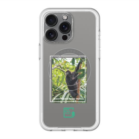 Slim Protection Premium Case with MagSafe［ Green Future Project - Brown-headed Spider Monkey ］