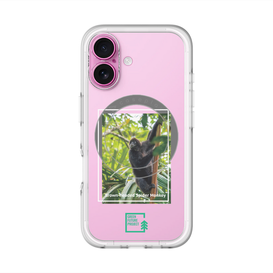 Slim Protection Premium Case with MagSafe［ Green Future Project - Brown-headed Spider Monkey ］