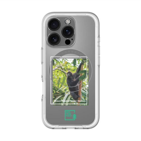 Slim Protection Premium Case with MagSafe［ Green Future Project - Brown-headed Spider Monkey ］