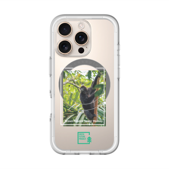 Slim Protection Premium Case with MagSafe［ Green Future Project - Brown-headed Spider Monkey ］