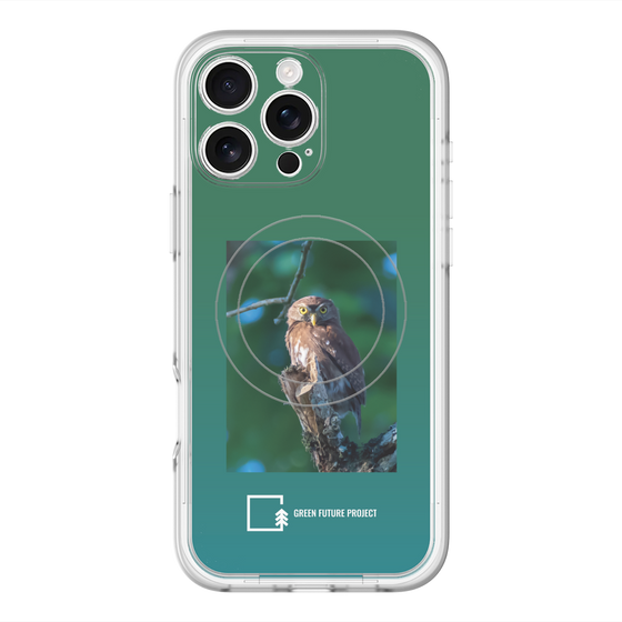 Slim Protection Premium Case with MagSafe［ Green Future Project - Ferruginous Pygmy Owl ］