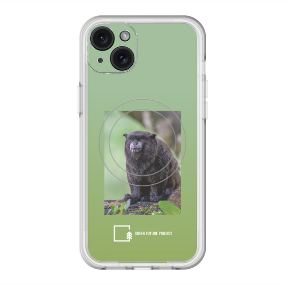 Slim Protection Premium Case with MagSafe［ Green Future Project - Black-mantled Tamarin ］