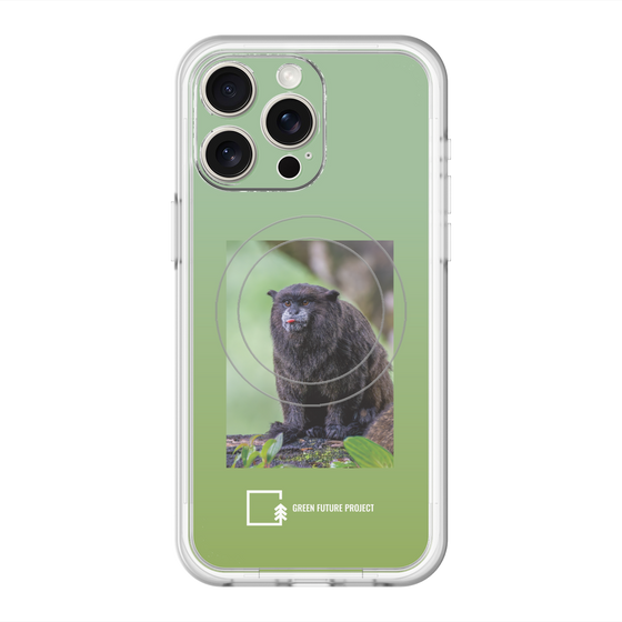 Slim Protection Premium Case with MagSafe［ Green Future Project - Black-mantled Tamarin ］