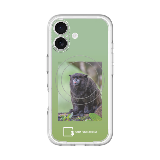 Slim Protection Premium Case with MagSafe［ Green Future Project - Black-mantled Tamarin ］