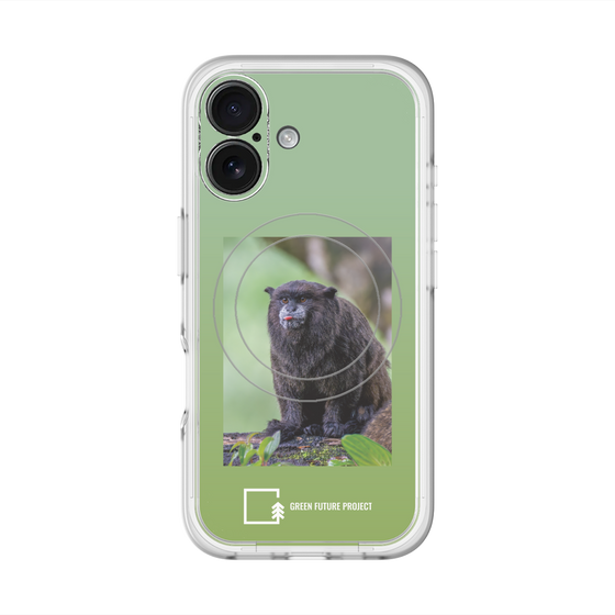 Slim Protection Premium Case with MagSafe［ Green Future Project - Black-mantled Tamarin ］