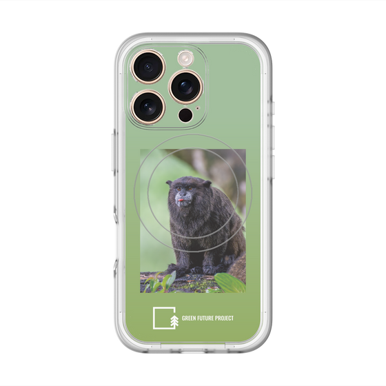 Slim Protection Premium Case with MagSafe［ Green Future Project - Black-mantled Tamarin ］