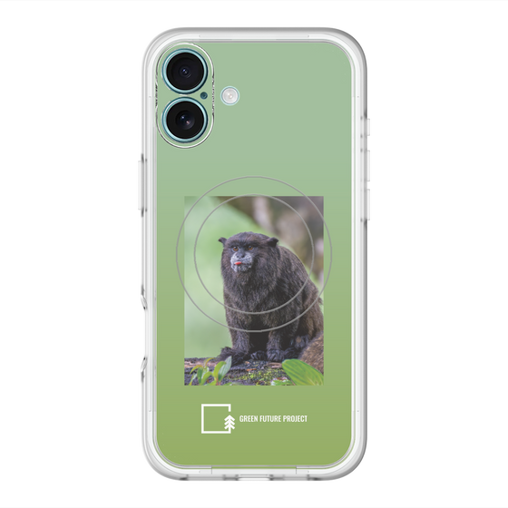 Slim Protection Premium Case with MagSafe［ Green Future Project - Black-mantled Tamarin ］
