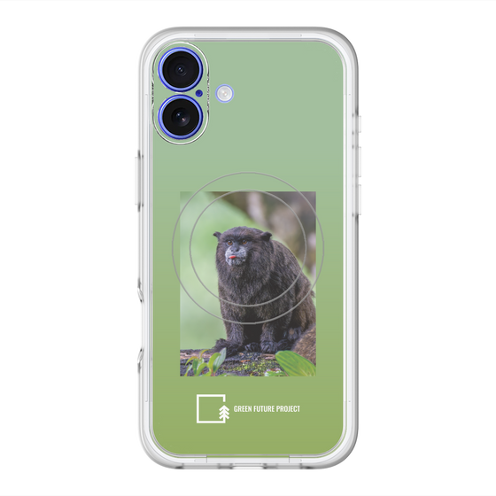 Slim Protection Premium Case with MagSafe［ Green Future Project - Black-mantled Tamarin ］